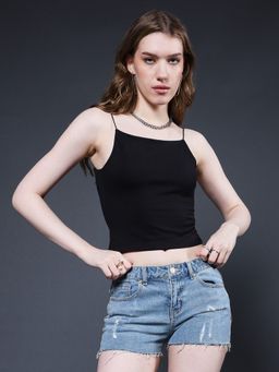 PRONK - Black Carbon Core Crop Top