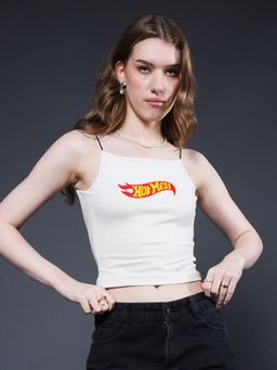 PRONK - Hot Mess Cloud Cream Crop Top