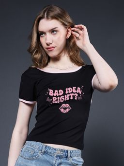 PRONK - Bad Idea Right The Carbon Arc Crop Top