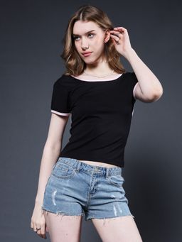 PRONK - Black The Carbon Arc Crop Top