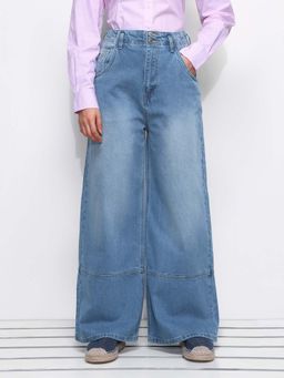 U.S. POLO ASSN. - Blue High Rise Baggy Fit Jeans