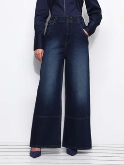 U.S. POLO ASSN. - Navy Blue High Rise Baggy Fit Jeans