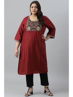 W - Red Stripes Kurta