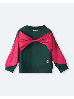 Avokiddos - Girls Green Sugarplum Holly Sweatshirt
