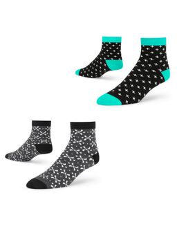 Dynamocks - Men and Women Ankle Length Socks - Free Size - Pack of 2 Pairs