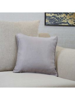 HomeTown - Nora Shades Suede Reversible Solid Cushion Cover 40 x 40 Cm in Grey Colour