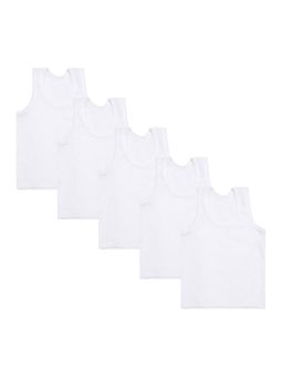 Superminis - Baby Unisex Regular Fit Sleeveless Cotton Vest (Pack of 5)