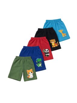 Superminis - Boys Hoisery Printed Shorts (Pack of 5)