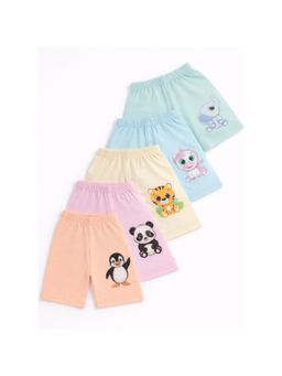Superminis - Girls Hoisery Printed Shorts (Pack of 5)