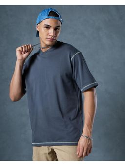 Bewakoof - Heavy Duty 1.0 Mens Grey Oversized T-Shirt