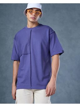 Bewakoof - Men's Skipper Blue Oversized T-shirt