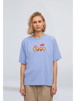 Twenty Dresses by Nykaa Fashion - Graphic Oversized T-shirt - Lavender