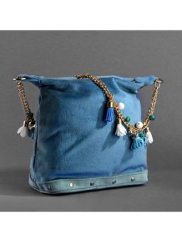 ETCETERA - Women Teal Velvet Mini Bag