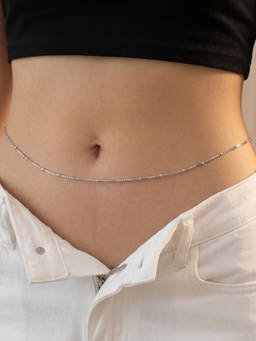 TOUCH925 - 925 Silver Liquid Shimmer Box Waist Chain