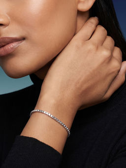 TOUCH925 - 925 Silver Box Chain Bracelet