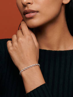 TOUCH925 - 925 Silver Classic Rolo Chain Bracelet