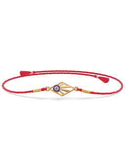 Palmonas - Diamond Frame Evil Eye Fine Silver Rakhi