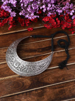 VENI - Silver Plated Oxidised Necklace