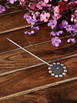 VENI - Silver Plated Oxidised Juda Pin Stick