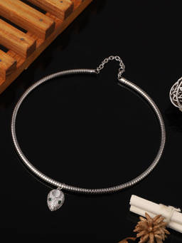 VENI - Silver-Plated Oxidised Necklace