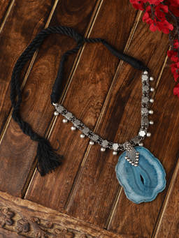 VENI - 92.5 Silver Oxidised Necklace