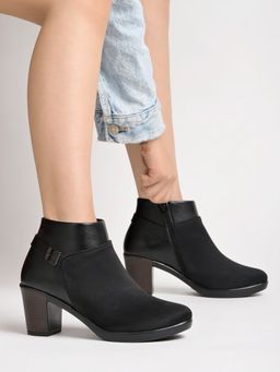 Shoetopia - Smart Casual Black Boots for Girls