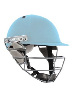 Shrey - Star Junior Steel-Sky Blue Cricket Helmet (XS)