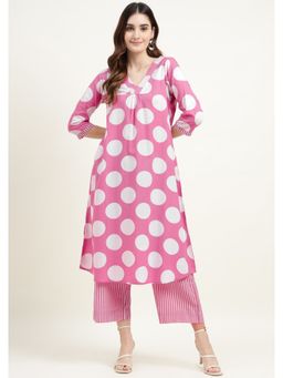 Zari Jaipur - Women Pink Embroidered Kurta and Pant