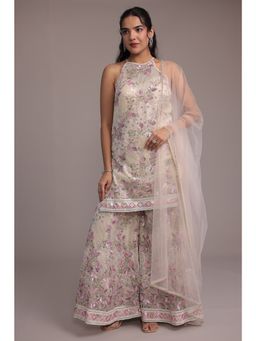 Zari Jaipur - Women Multi-Color Embellished Kurta Palazzo with Dupatta