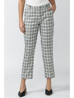 Van Heusen - Womens Checks Grey Trousers