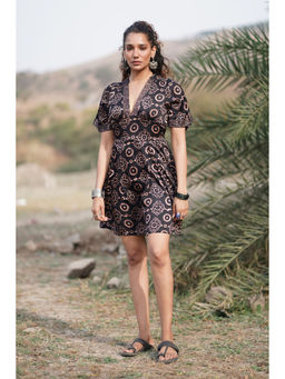 Chidiyaa - Gypsy Heart Marjorie Modal Silk Black Dress