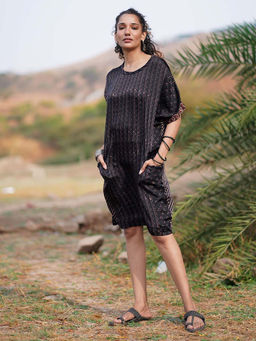 Chidiyaa - Gypsy Heart Cressida Modal Silk Black Dress