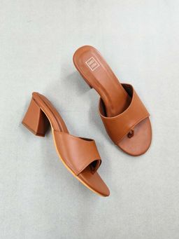 Postcard - Women Brown Sandals Heels