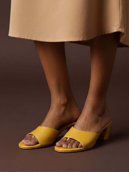 Postcard - Women Yellow Sandals Heels