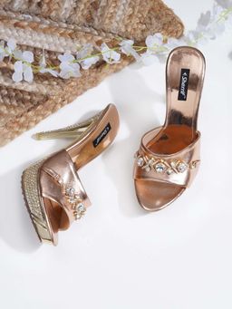 Sherrif Shoes - Sultan Rose Gold Stiletto Heels