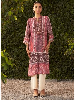 Lakshita - Pink Printed Shantoon Kurta