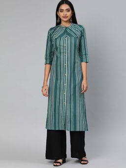 Vinya - Teal Straight Kurta