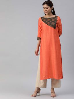 Vinya - Patchwork Straight Kurta