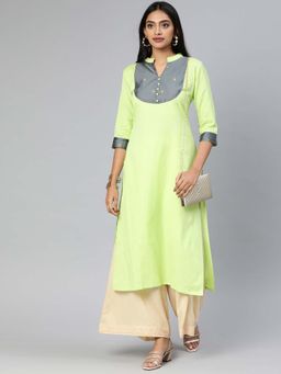 Vinya - Plain Green Kurta