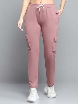 Rock.it - Women Solid Peach Trackpant