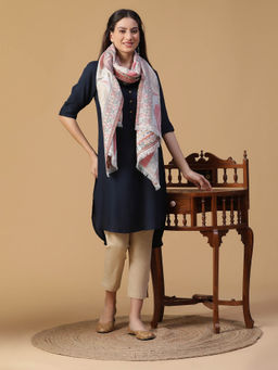 Shingora - Off White TASHI Woven Design Woolen Stole