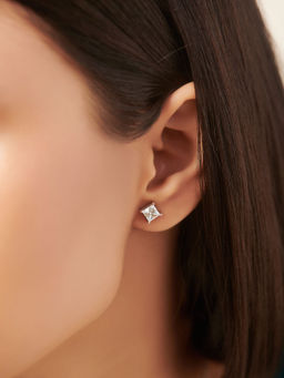 Shaya by CaratLane - Dusk Till Dawn Solitaire Earrings in 925 Silver