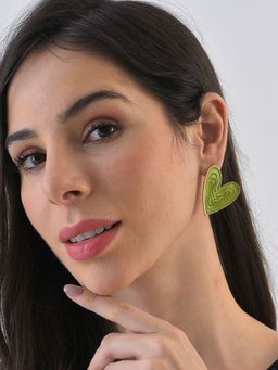 Sohi - Green Designer Stud Earrings