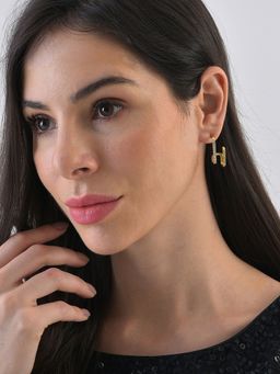 Sohi - Gold Stone Stud Earrings