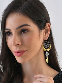 Sohi - Yellow Designer Drop Earrings