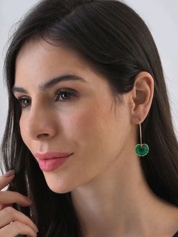 Sohi - Green Designer Drop Earrings