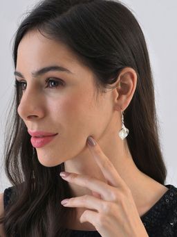 Sohi - Silver Designer Drop Earrings