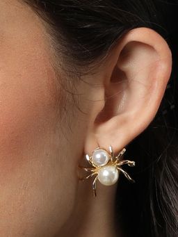 Sohi - Gold Pearls Stud Earrings