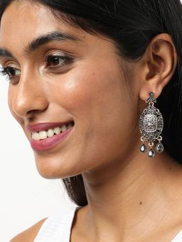 Sohi - Grey Designer Stone Drop Earring