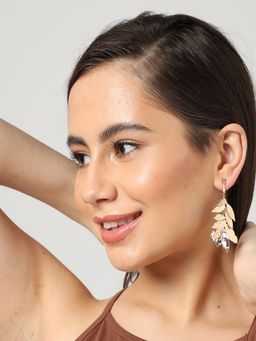 Sohi - Gold Plated Designer Drop Earring